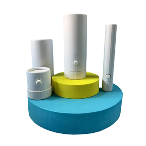 Cartón blanco compostable de grado alimenticio, logotipo impreso, diseño de color, embalaje redondo, botón de bloqueo a prueba de niños, cilindro <span class=keywords><strong>PAP</strong></span> - Product Image 2