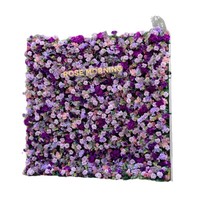 Mur de fleurs artificielles 3D en soie (roses et hortensias) de 2,4 x 2,4 m pour décoration de mariage, événements et photomaton - Vente en gros