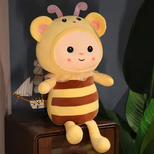 Muñeca de peluche personalizada para bebé, abrigo de abeja, dibujos animados kawaii, juguetes de peluche para bebé, mamá