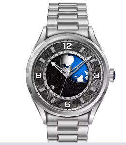 Montre à quartz personnalisée pour hommes, cadran terrestre, montre de sport de luxe, antichoc, étanche et lumineuse. - Product Image 2