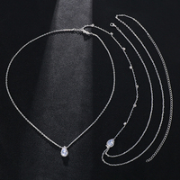 Vente chaude bijoux de mode de luxe légers chaîne de corps collier de mariée chaîne arrière Zircon chaîne de corps arrière