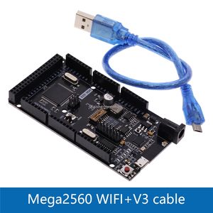 Mega2560 ATMEGA16U2 / Pro Mini <span class=keywords><strong>MEGA</strong></span> <span class=keywords><strong>2560</strong></span> <span class=keywords><strong>Mega</strong></span>+WiFi R3 ATmega2560 Chip CH340G pour carte de développement Arduino R3 WeMos <span class=keywords><strong>ESP8266</strong></span> - Product Image 2