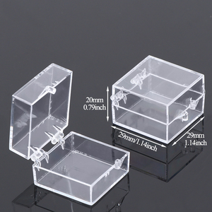 SUNSHING Clear Rigid <b>Plastic</b> <b>Box</b> <b>Display</b> Case for Lapel Pins Badges Dental Crowns Press on Nails Storage Packaging Boxes - Product Image 2