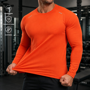 T-Shirt Sportiva da Uomo con Collo Rotondo, Antibatterica 7A, Antistatica, 230G, Morbida sulla Pelle, in Pile Quadrato, per Corsa e Attività all'Aperto - Product Image 1