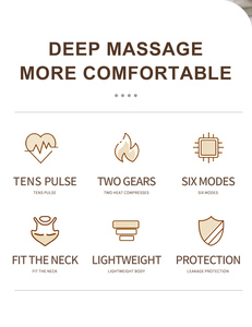 Masseur électrique pour le cou et les épaules, vibrations à basse fréquence, équipement de massage par acupuncture, masseur pour le dos et le cou avec fonction chauffante - Product Image 4