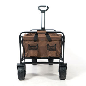 हिट्री सस्ते कैंपिंग आउटडोर टेलगेट कोलैप्सिबल फोल्डिंग वैगन गोल्फ कार्ट मेटल ट्रॉली वाइड सैंड व्हील वैगन स्ट्रोलर - Product Image 2