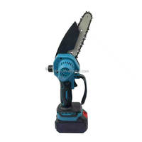 Mini tronçonneuse sans fil à moteur à balais 21V, 6 pouces, 2 batteries, haute puissance, scie électrique portative, élagage des arbres, coupe du bois