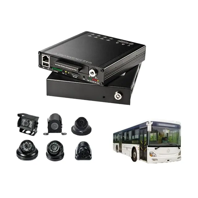 High Definition 1080P AHD 4CH MDVR Night Vision Upto 6TB HDD Bus Truck Mobile DVR with Motion Detection