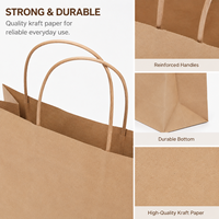 Sacs fourre-tout en papier kraft naturel recyclable en gros avec poignées en corde, personnalisables pour l'emballage de bougies, de vêtements et d'aliments