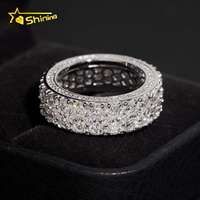 Bague personnalisée Hip Hop en argent sterling 925 avec diamant de laboratoire micro-pavé, grande bague signet en forme de cœur pour femmes et hommes