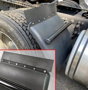 Venta caliente 24 "x 24" 2Pk Black Poly Quarter Fender para Semi Truck Set Kit de montaje incluido - Product Image 6