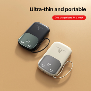 Conception mignonne Câbles intégrés 10000mah Powerbank <span class=keywords><strong>Chargeur</strong></span> de téléphone portable à charge rapide pour le support OEM de voyage - Product Image 6