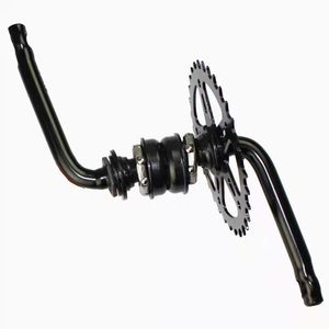 Manivela de bicicleta de <span class=keywords><strong>carbono</strong></span> y rueda de cadena para niños, conjunto de manivela de una pieza 130bcd, brazos unidos para bicicleta de montaña - Product Image 4