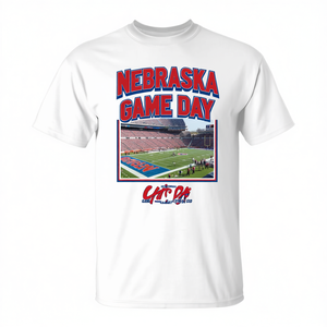 T-shirt Nebraska Game Day pour adultes, unisexe, manches courtes, col rond, impression numérique, sports et jeux - Product Image 2