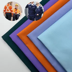 Stock lote tejido liso impermeable textil industrial tissus lona poliéster/algodón proveedor de fabricación de telas al por mayor