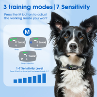 OEM ODM Maßgefertigtes Schockfreies Sicheres Wiederaufladbares Plastik-Hunde-Bellkontrollhalsband mit Ton & Vibration Training für Hunde