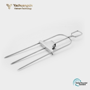 Fourchettes à barbecue en acier inoxydable Trident, outils de cuisson en plein air, camping, randonnée, grillades, design moderne, pour adultes, toutes saisons - Product Image 2