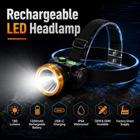 Linterna Frontal LED de Alta Luminosidad, Resistente al Agua IP64, para Ciclismo al Aire Libre, Minería, Emergencias, Linterna Frontal Portátil