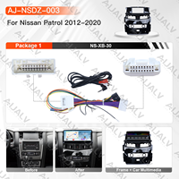 Ensemble de panneaux de navigation centrale pour voiture de 12,3 pouces, écran tactile HD avec CarPlay sans fil, cadre automatique pour Nissan Patrol 2012-2020