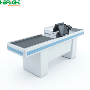Modern Retail <b>Checkout</b> <b>Counter</b> POS Cashier Desk Stainless Steel Payment Table for Supermarket Store - Product Image 3