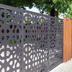 Panneau mural décoratif découpé au laser pour clôture de jardin, cloison de maison préfabriquée, écran d'intimité extérieur en métal - Product Image 3