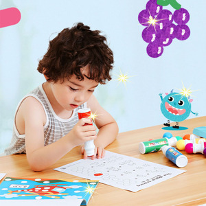 Marqueurs à pointe éponge lavables B2B, 2,1 oz, 8 couleurs métalliques, pour les jeux artistiques en famille, cadeau créatif - Product Image 4