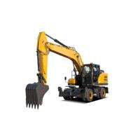 Excavatrice sur pneus d'occasion XE210WGA en excellent état avec pompe et boîte de vitesses, modèle 2020, poids opérationnel de 21000 kg