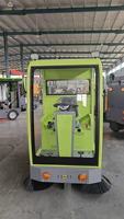 Balayeuse autoportée semi-fermée XY-A15, largeur de nettoyage 1400 mm, bac à poussière 200 L, alimentation par batterie 48 V, pour entrepôts, usines et rues