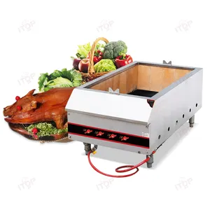 Industrial Chicken Roast Oven Lamb Hog Pork Roasting Machine Bbq Grills Chinese Duck Oven Roaster Gas Pig Roasting Oven