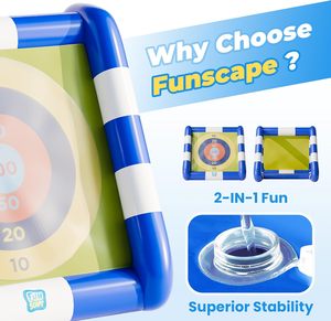 Ensemble de jeu de football gonflable 2-en-1 et de jeu de fléchettes pour piscine - Product Image 4