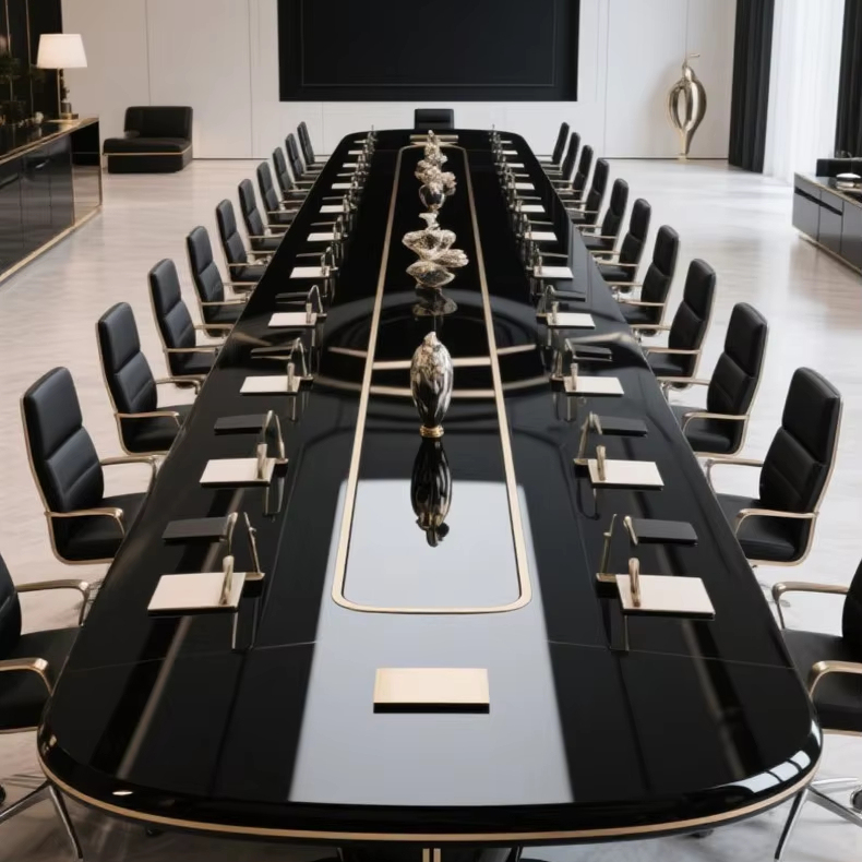 Light luxury large conference table high