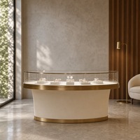 Vitrine autoportante en métal, bois et verre pour bijoux, avec éclairage LED, pour magasin de détail et fournisseur en gros