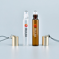 Vente en gros de flacons roll-on en verre transparent ou ambré pour parfum, vides, de 1 ml, 2 ml, 3 ml, 5 ml, 10 ml, avec cordon.