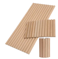 Panneau mural flexible en placage de bois à lattes ondulées, panneau acoustique 3D, revêtement cannelé pour hôtel, bar, salon