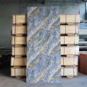 방수 내화 1.22*2.44m 크기 PVC 대리석 시트 3mm 두께 대리석 교체 1 년 보증 호텔 - Product Image 2