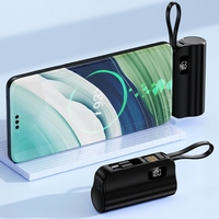 Batterie externe sans fil de poche 5000 mAh, mini chargeur de téléphone portable compact, type C, charge super rapide, pour l'extérieur
