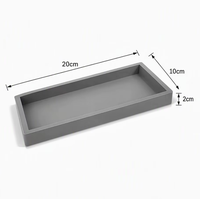 Bandeja de Almacenamiento Multifuncional de Silicona de Grado Alimenticio, Impermeable, Fácil de Limpiar, Bandeja de Almacenamiento de Cosméticos para Escritorio