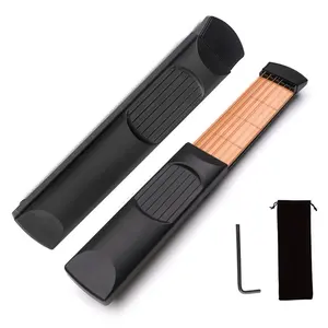 Good Quality Pocket Acoustic Guitar Practice Tool Portable 6 String Fingerboard 4 , 6 Fret Chord Trainer