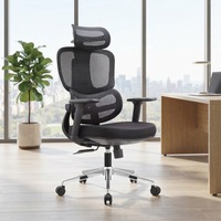 Chaise de bureau ergonomique en maille à dossier haut, pivotante à 360°, réglable, pour l'approvisionnement transfrontalier