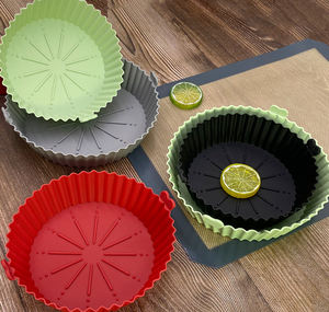 Feixiong OEM Doublure en silicone antiadhésive pour friteuse à air, doublure de poêle à frire réutilisable, doublure ronde carrée pour friteuse à air, tapis en silicone pour pot et four - Product Image 3