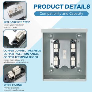 100A 4 hàm mét Cơ Sở/Một pha 3 dây mét ổ cắm với sừng bỏ qua - Product Image 3