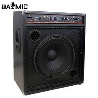 Amplificateur de basse acoustique professionnel de 15 pouces 250W avec clavier et haut-parleur pour scène DJ