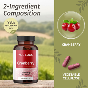 สารสกัดแครนเบอร์รี่25% แอนโธไซยานินส์อาหารเสริมต้านอนุมูลอิสระสำหรับการสนับสนุนสุขภาพตาสำหรับผู้ใหญ่ - Product Image 2