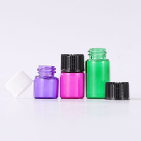 BYPE Mini bouteilles d'échantillon de parfum en verre 1ml 2ml 3ml 5ml flacons d'huile essentielle vides avec compte-gouttes scellant le bouchon intérieur vert rose