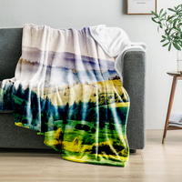 Maßgefertigte Einfarbige Gestrickte Nerzartige Flanell-Fleece-Decke 100% Polyester Superweich Anti-Pilling Tragbar Für Alle Jahreszeiten Geeignet