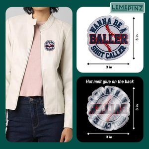 Parche Bordado Termoadhesivo 'Wanna Be A Baller 3' para Gorras y Ropa - Product Image 5