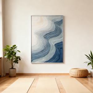 Cuadro de Lienzo Texturizado Minimalista Estilo Wabi-Sabi de Gran Tamaño, Impresión con 50% Pintado a Mano, Arte de Pared <span class=keywords><strong>para</strong></span> Sala de Estar - Product Image 2