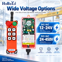 HZBOY Pengendali Jarak Jauh Industri 300m 433MHz F21-6S 6 Tombol Anti Interferensi Saklar Radio Hoist Crane Nirkabel