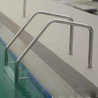 Échelle de piscine encastrée en acier inoxydable 304 316 personnalisée avec rampes, installation facile, 2 à 5 marches, pour piscines commerciales et résidentielles