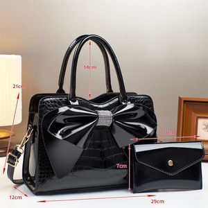 Red Boston <b>Bag</b> Set with Bow Knot Big Size Everyday Women Handbag Crossbody Style Inner Patch Summer 2025 - Product Image 2